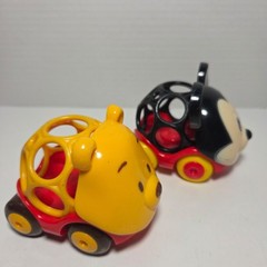 Disney Baby Oball Go Grippers Mickey Mouse & Winnie the Pooh Toy Car Set