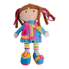 Dressy Friends Belle Educational Soft Body Doll June Garden 15″ Zipper Button
