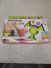Fat Brain Toys PipSquigz Baby Suction Rattles with Textures Complete 3pc Set