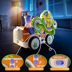 Gears Building Toys for Kids Ages 3+, STEM Construction Set for Standard Orange