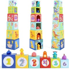 Engaging Dinosaur Stacking Blocks for Toddlers – Develops Skills and Imagination