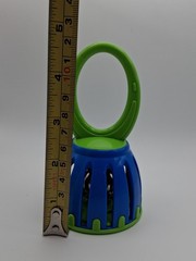 Baby Cage Bell Blue/Green Shaker Toy Easy To Hold Music Bell For Babies