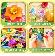 Toddler Girls Toys for 3-7 Years Old, 81Pcs Flower Garden Building Set