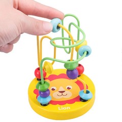 Baby Montessori Educational Math Toy Kids Circles Bead Wire Maze Roller Coaster