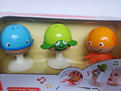 Hape Stay Put Rattle Set Sea Animals Suction Cup 0M+