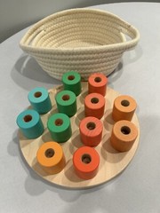 Lovevery – Wooden Stacking Pegboard, from Adventurer Play Kit 16-18 Months