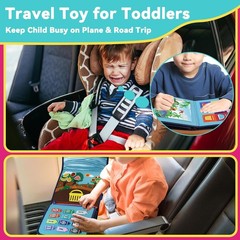 Heyous Busy Book Board Learning Montessori Toys for 1-4 Years Boy Birthday Gifts