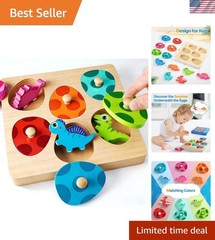 Montessori Toys for 1 Old Boys Girls Gifts: Wooden Shape Sorter & Color Matc…
