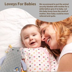 Security Blanket Soft Unisex Lovie Baby Gifts for Newborn Snuggle Toy Animal Toy