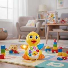 Light-Up Crawling Duck for Toddlers – Educational & Interactive Baby Toy