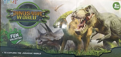 TEMI Dinosaur World Toy Figure w/ Activity Play Mat & Trees, Dinosaur Playset