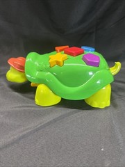 VTG 2002 Fisher Price Tappy Green Turtle Shape Press Baby Toy NO HAMMER