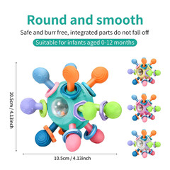 Baby Montessori Teething Toys for 0-6 6-12 Months BPA Free Sensory Toys for Babi