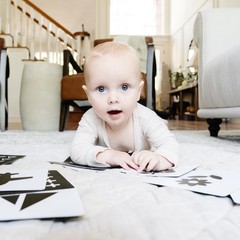 Spiggly High Contrast Baby Visual Stimulation Cards – Infant, Black and White