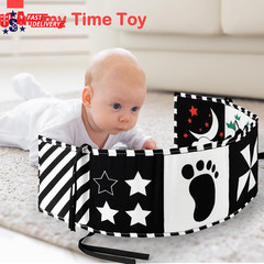 Black and White Baby Toy, Tummy Time High Contrast Newborn Toys 0-3 Months, Soft