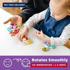 LiKee Strong Suction Cup Fidget Rotating Sensory Bath Toys for Baby Christmas St
