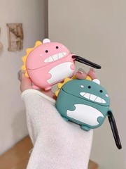 Cute Dinosaur Case for Galaxy Buds 3 Pro/Buds3 Case Cover, Funny Green Dinosaur