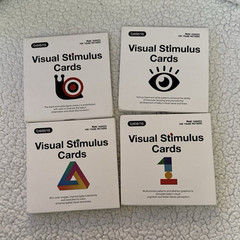 Beiens 4-Pack High Contrast Visual Stimulus Cards for Baby, Patterns & Shapes