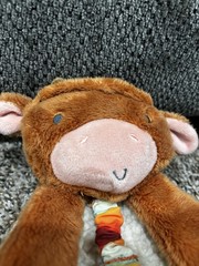 Itzy Ritzy Wyatt Highland Cow Lovey Crinkle Teether Baby Security Plush Toy