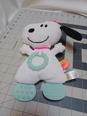 Peanuts Snoopy 12.5″ Inch Sensory Crinkle Blanky Teether Feet Activity Toy Baby