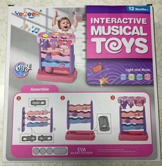 YEGEER Interactive Ball Drop Musical Toy with Lights and Music for 12+ Months