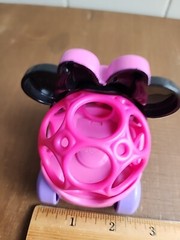 Disney OBALL O’BALL Go Grippers MInnie Mouse Toy Car For Baby Toddler!