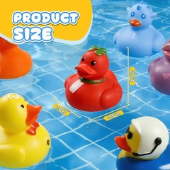 100 Pcs Rubber Ducks, Random Assortment Ducks Bulk for 100 PCS, Multicolor