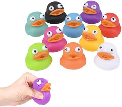 Rubber Duck Eye Poppers, Squeeze to Quack, Toy Assortment Duckies for Kids, B…