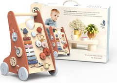 SPEEDY MONKEY Montessori Multi-Activity Wooden Baby Walker for Early Learning…
