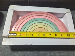 New Jumini Stacking Rainbow Retro Baby Toys Pastel Color Baby Natural Wood