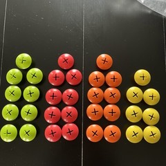 Lovevery Mosaic Button Board Replacement Parts Green Red Yellow Orange Lot of 34