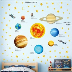 DECOWALL DS9-2007 Solar System Kids Wall Stickers Wall Decals Peel and Stick …