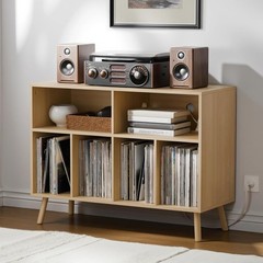 Cozy Castle Record Player Stand, Turntables Stand with Vinyl Record Storage