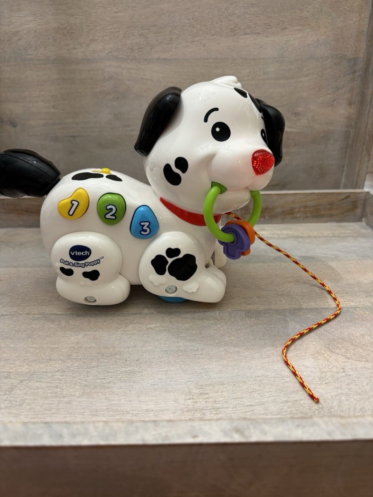 VTech Pull and Sing Puppy Learning Toy • 6-36 Months Music & Light up Nose!