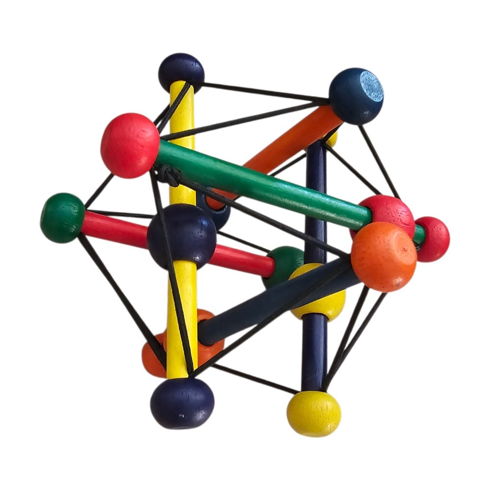 Manhattan Toy Co Color Burst SKWISH Cognitive Motor Skills Wood Baby Toddler 6″