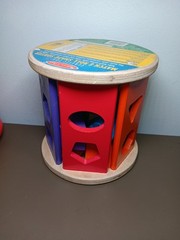 Melissa & Doug Wooden Shape Sorter & Spin Stacking Toy Lot Of 2 Toddler PreOwned