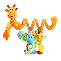 Jollybaby Crib Stroller Car Seat Toys for Baby 0-3-6-9-12 Medium, Orange
