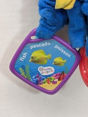 Baby Einstein Blue Octopus Activity Toy Red Ring Mirror Red Orange Attach Link