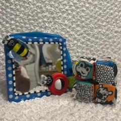 2 Pc Sassy Tummy Time Mirror and Baby Einstein Infinity Soft Blocks 0-24 Months