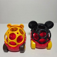 Disney Baby Oball Go Grippers Mickey Mouse & Winnie the Pooh Toy Car Set