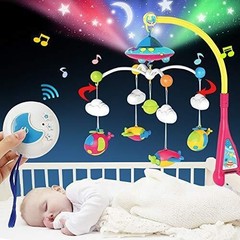 Baby Mobile Crib Music Light Galaxy Projection 108 Songs For 0-12 Months Newborn