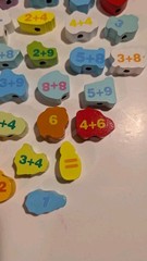39 Montessori Wooden Lacing Beads Toys for Toddlers,Educational Stringing