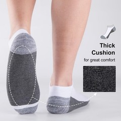 COOVAN Men Athletic Ankle Socks 12 pack Low Cut Short Cushion Casual Sock（