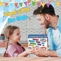 2-in-1 Montessori Counting & Stacking Toys for Toddlers 1-5 | Sensory Learning G
