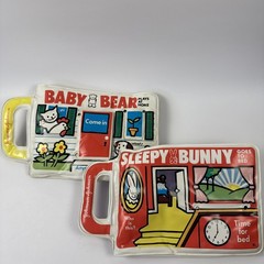 RARE Vintage Johnson & Johnson 1980s Baby Books Vinyl Plastic Bath Nostalgia