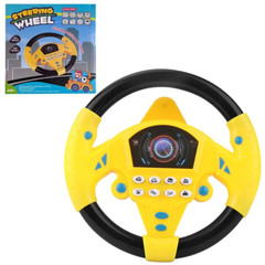 Infant Electric Steering Wheel Toy with Lights and Sounds for Early Learning