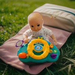 Two BABY TOYS Babydoll & 1st Driver Wheel BOTH ARE PERFECT Batteries Included