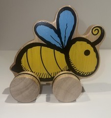 Begin Again Wooden Garden Bee Push Around Toy