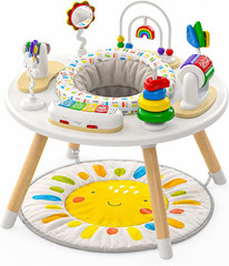 4-In-1 Baby Activity Center | Montessori-Inspired Design | 8 Interactive Toys |