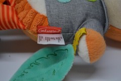 Infantino Go Gaga Pal Fox Plush Stroller Crib Rattle Activity Sensory Toy Orange